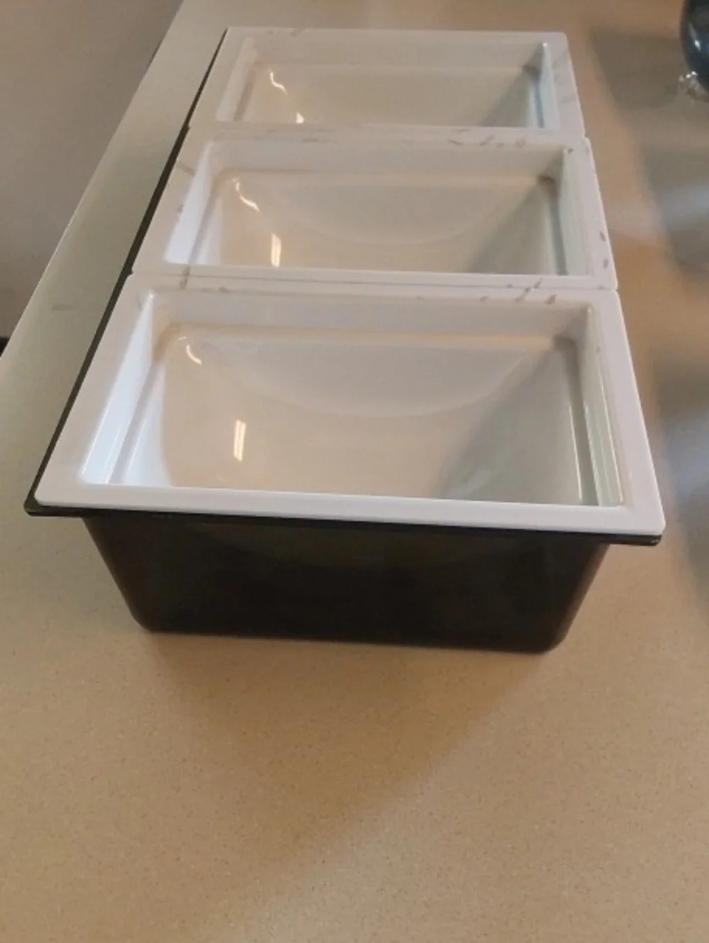 Vintage Mid Century 1960s Acrylic Tripple Dome Food Warmer And Cooler Server